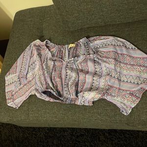 Tribal pattern crop top